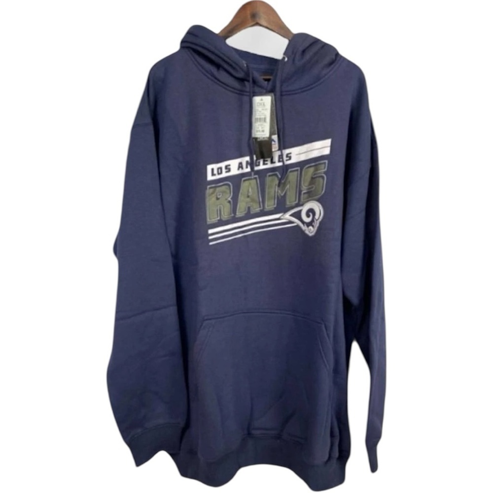 Los Angeles Rams Licensed NFL Football Hoodie 3XLT Majestic Team Apparel NWT - Picture 2 of 7